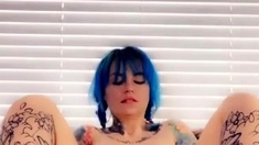 Amateur striptease and Solo masturbation