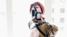 two women fetish latex asslicking and anal mff
