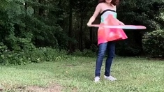 Amateur teen outdoor sex