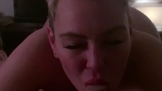 Sexy amateur blonde blowjob amp cumshot HD