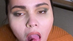 Hot Brunette Girlfriend POV Blowjob