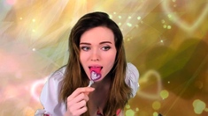 Close up teen foot worship