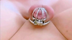 Sissygasm - Cumming in Chastity, a Twink's Anal Adventure