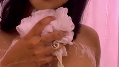 Busty brunette with big boobs rides cock