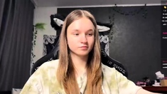 Curly Blonde Teen Records Solo Dildo Masturbation More At