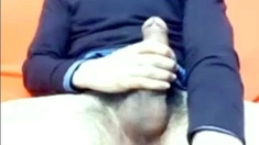 Big Cock Italian Guy Strokes on Webcam