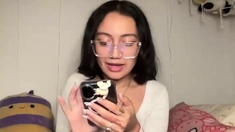 Close up teen foot worship