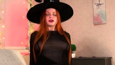 Horny amateur web cam teen girl takes a toy deep inside