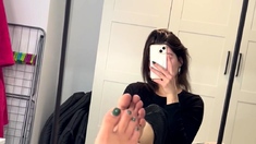 Brunette solo honey shows her masturbating skills