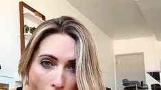Big Boobed Blonde Masturbates With A Dildo In The Bathroom