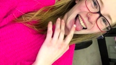Brunette And Her Toys Have Close Up Masturbation Sex