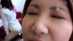 Japanese Girl Takes A Good Facial