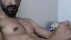 Turkish handsome hunk with big cock cumming