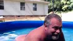 Naked Pool Dad