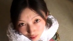 japanese doll takes a very nice facial