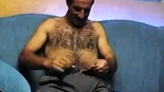 Hot Hairy Turkish Daddy Jacks Off Solo