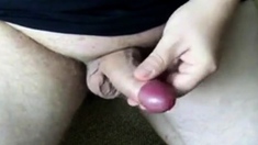 Pulling Back The Foreskin Of My Uncut Cock