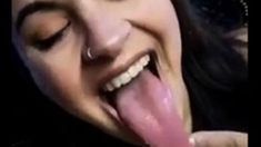 LONG TONGUE BEAUTY SHOWS OFF LONGEST TONGUE AND WIDE THROAT