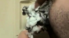 Hottest Shampoo Hairjob + cum in hair