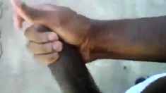 Big Black Dick cumming in Public