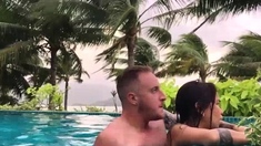 Fucking in Public Pool jacuzzi